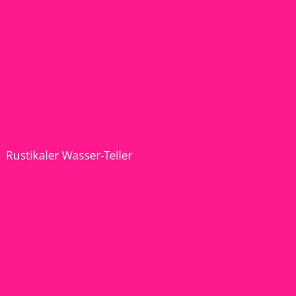 Rustikaler Wasser-Teller