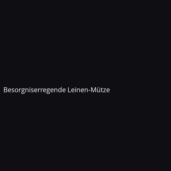 Besorgniserregende Leinen-Mütze